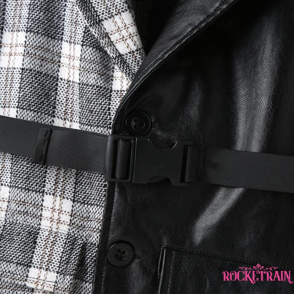 ❉Vi VI☽Áo khoác da tay dài thời trang cho bé