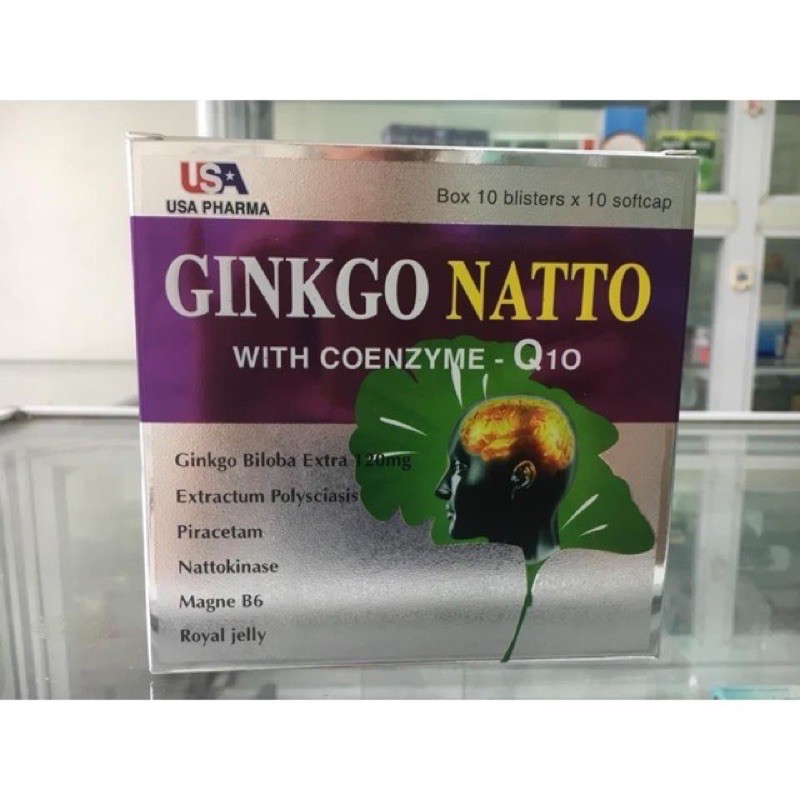 GINKGO NATTO COENZYM Q10 - GIÚP TĂNG CƯỜNG LƯU THÔNG TUẦN HOÀN NÃO 100viên