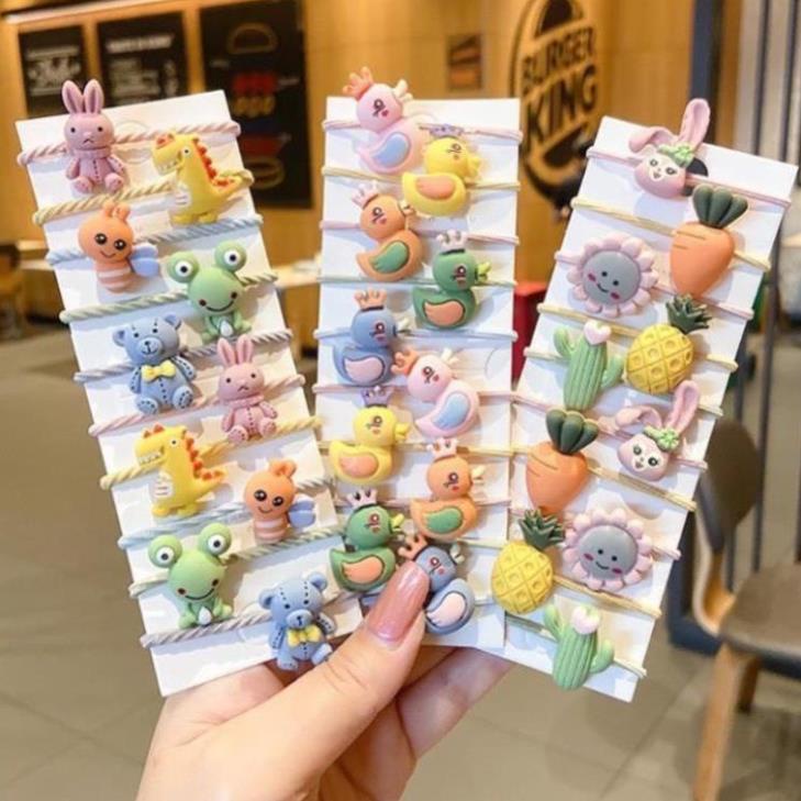 [Giá sỉ] Set 10 Dây Buộc Tóc Cho Bé Gái Dễ Thương **