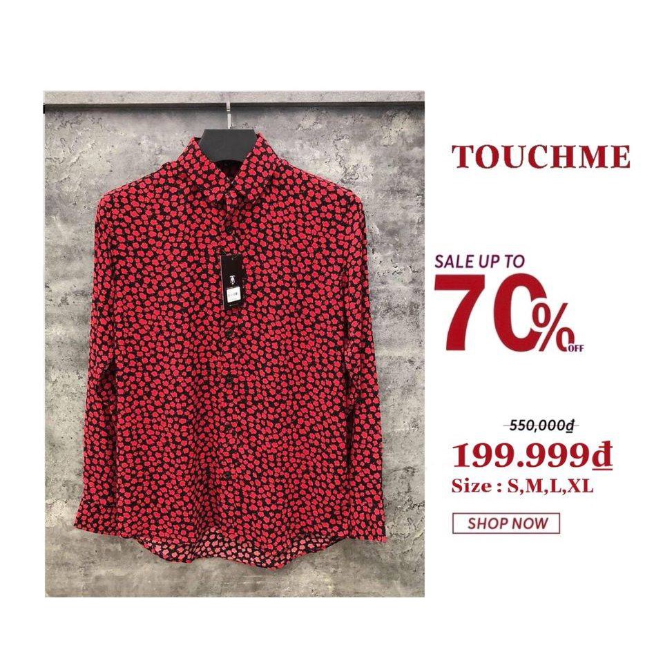 Áo Sơ Mi Nam Dài Tay TOUCHME Flower Red Shirt