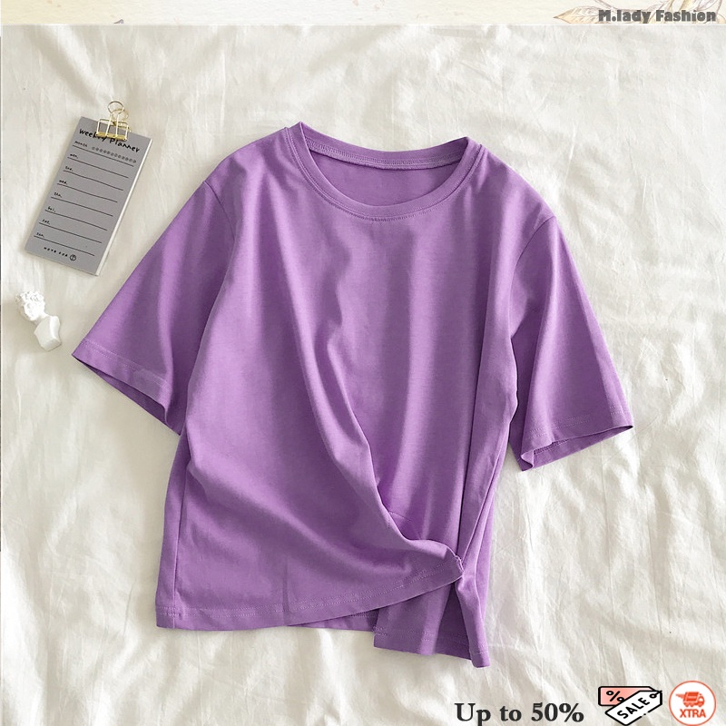 Áo phông cách điệu chất cotton cực mát mặc kết hợp với chân váy cực đẹp phù hợp đi chơi đi làm