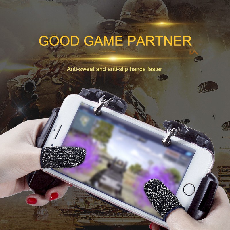 Set 5 găng đeo ngón tay chơi Game chống mồ hôi chống trầy màn hình cảm ứng cho điện thoại thông minh iPhone Xiaomi Huawei Samsung