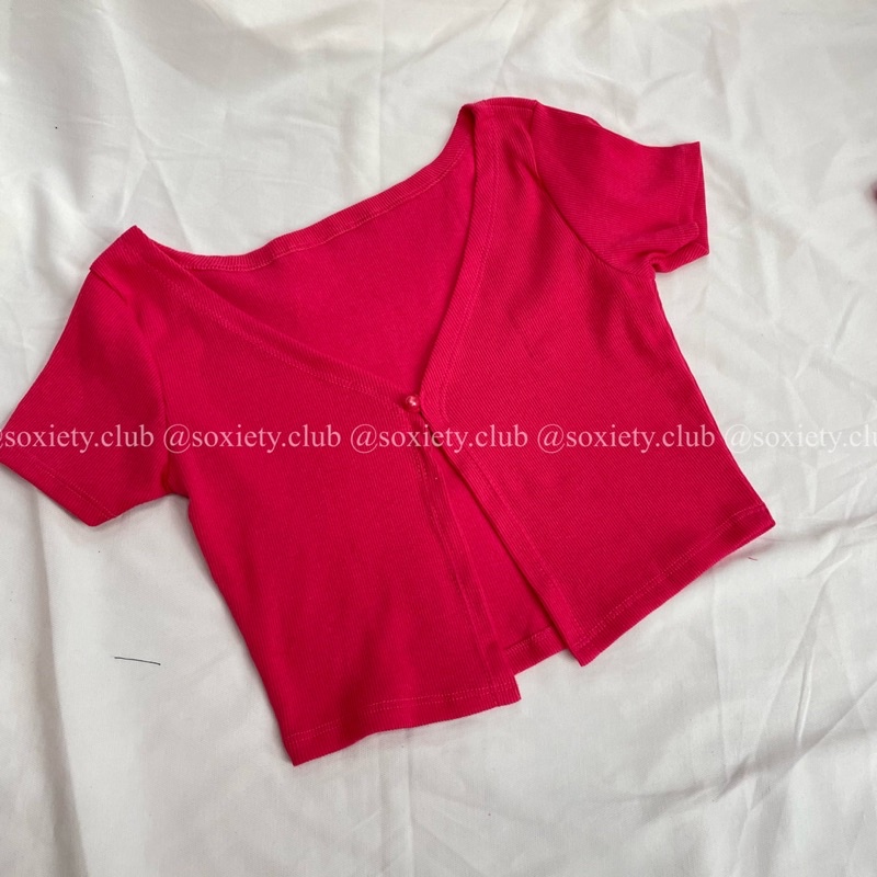 [HÌNH THẬT] Áo croptop cài nút hot hit phù hợp mùa hè A36