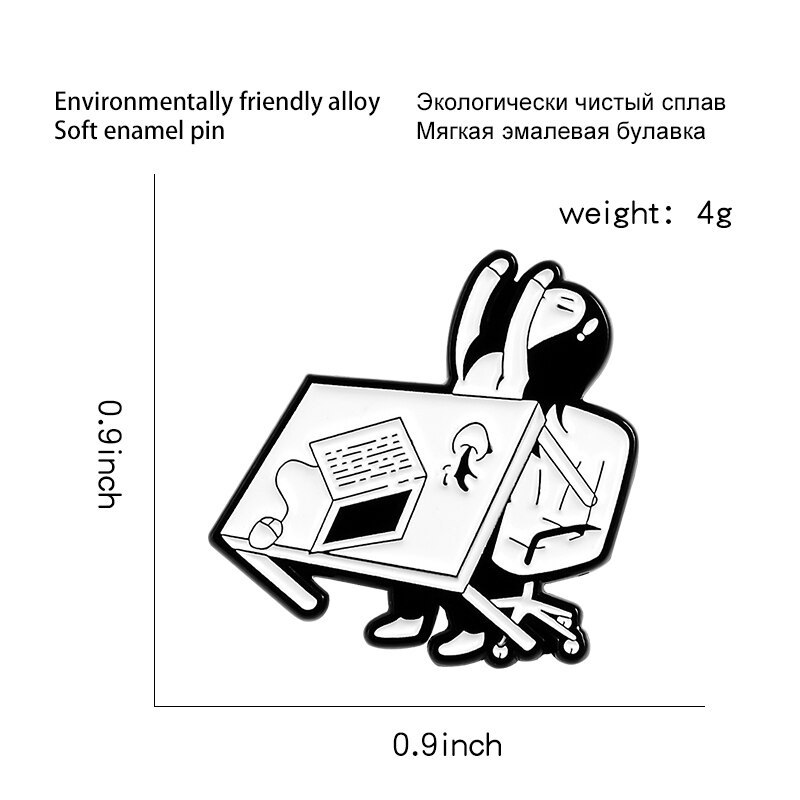 Ghim Cài Áo Kim Loại Hình Angry Action Sáng Tạo Thời Trang Cho Nam Nữ