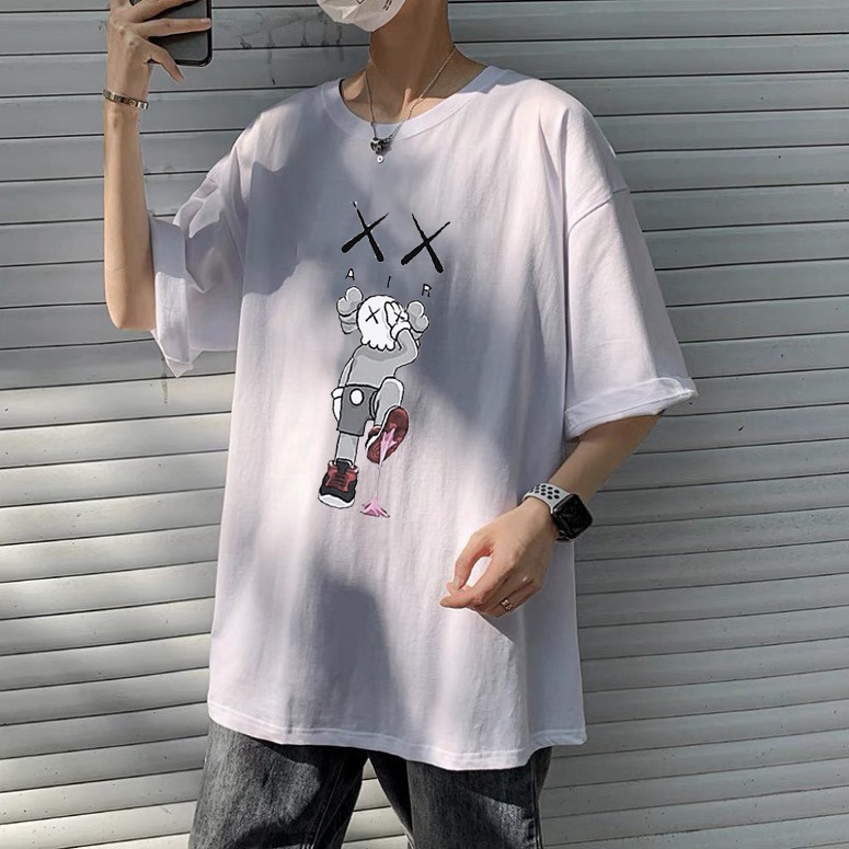 Áo phông rộng tay lỡ nam nữ TS02, Áo thun Oversize Unisex cổ tròn chất cotton phong cách đường phố
