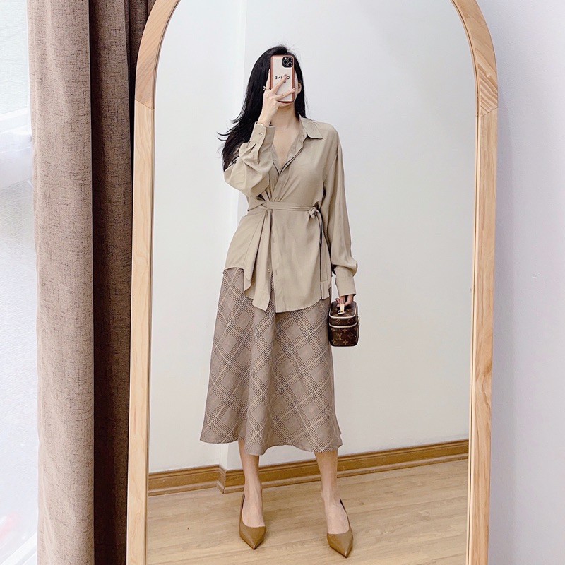 [Mã WASKT304 giảm 15% tối đa 30K đơn 99K] ( Ảnh thật ) A0436 Sơ mi dây buộc kittin | BigBuy360 - bigbuy360.vn