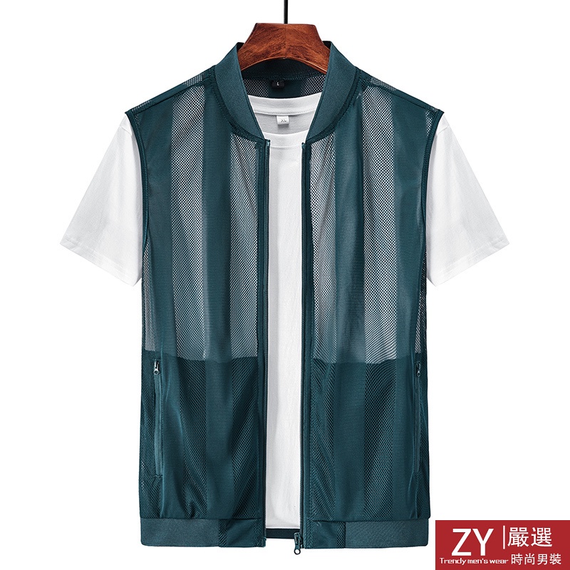 Áo Khoác Thể Thao Sát Nách Mỏng Phối Nhiều Túi Thoáng Khí Nhanh Khô Thời Trang Mùa Hè Cho Nam Size M-5XL