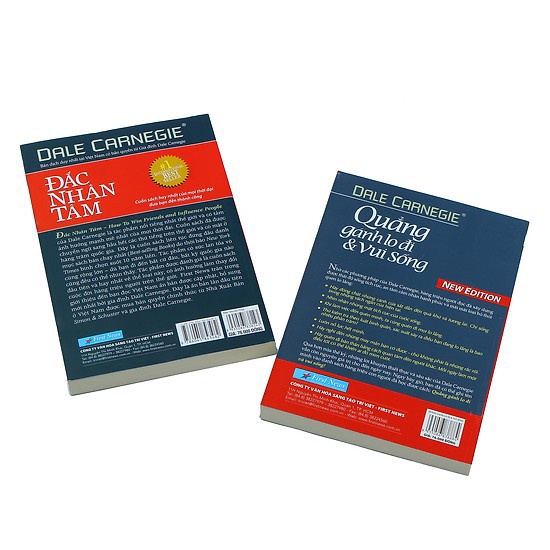 Sách - Combo 2 Cuốn Đắc Nhân Tâm + Quẳng Gánh Lo Đi &amp; Vui Sống - First News 2021