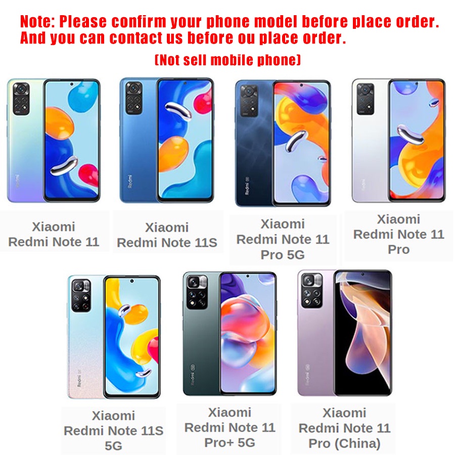 2 Pieces Miếng dán cường lực PPF bảo vệ màn hình cho Xiaomi Redmi Note 11 Pro 5G 11S