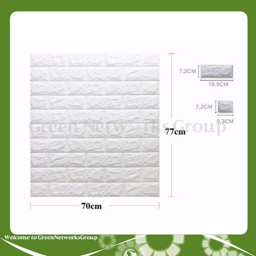 Xốp Dán Tường Giả Gạch 3D 70X77cm 3mm Greennetworks ( 1 Tấm )