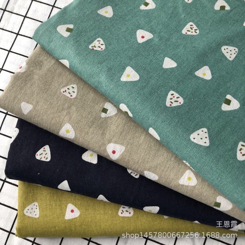 Vải Canvas mẫu bánh sushi