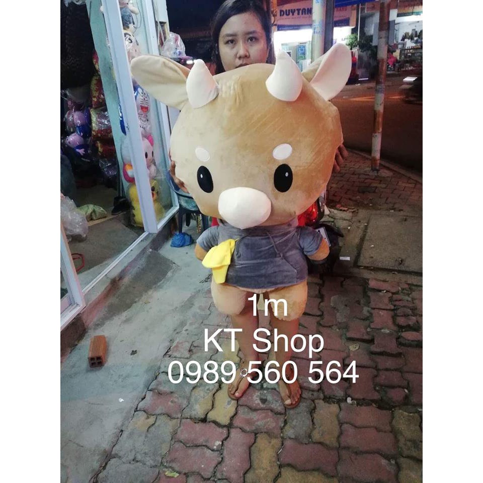 Bò chăm chỉ phim "Thư kí Kim sao thế" size 1m.Hàng có sẵn