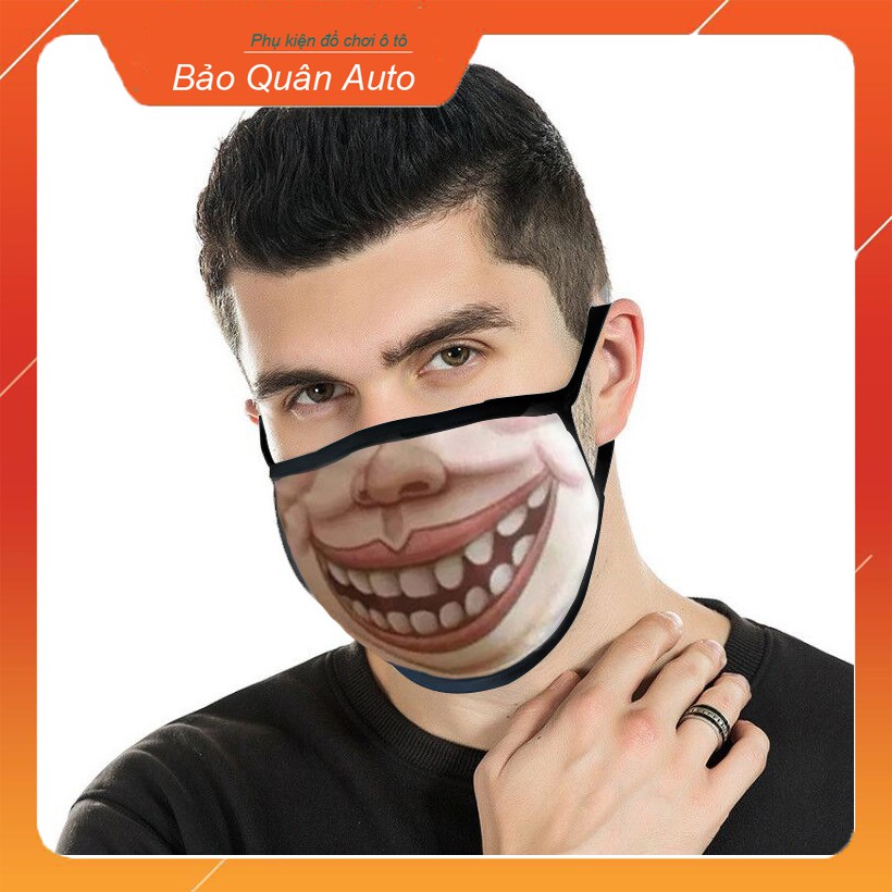 Khẩu trang 3D Trolls hình mặt cười vui nhộn cực độc 100% Cotton | BigBuy360 - bigbuy360.vn