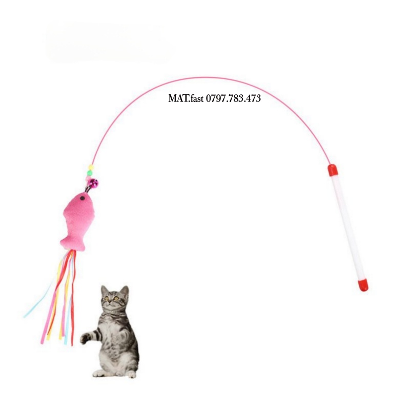 Cần Câu Mèo Dây Thép - Cây Vờn Mèo Vui Nhộn