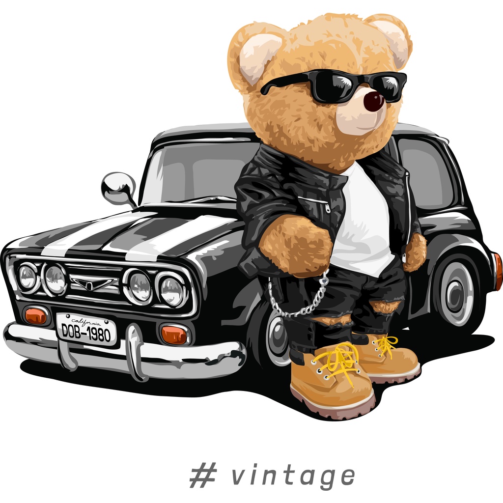 - Hình Gấu Teddy TD18 in bằng bàn ủi, bàn là