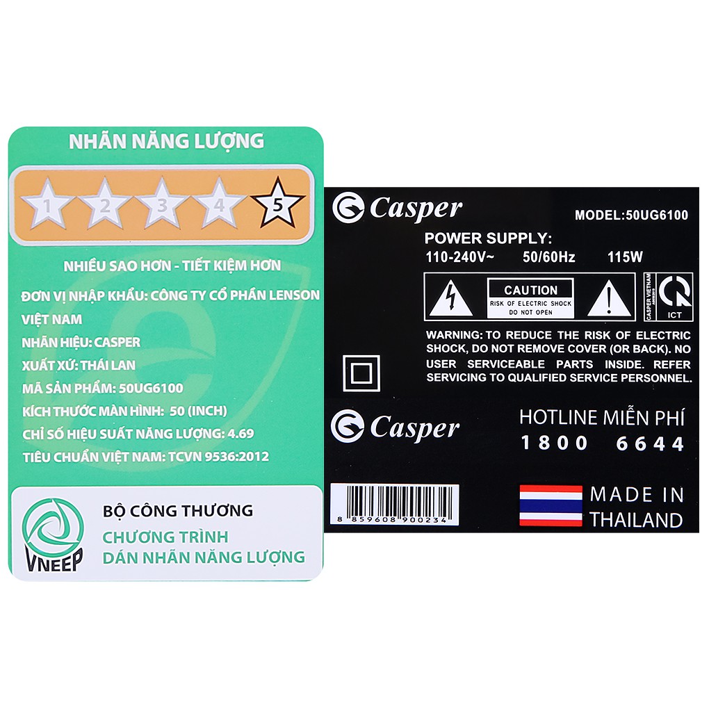 Android Tivi Casper 50 inch 50UG6100 -Tính năngNetflix,Youtube.bảo hành 2 năm. Giao miễn phí HN, giao trong ngày | BigBuy360 - bigbuy360.vn