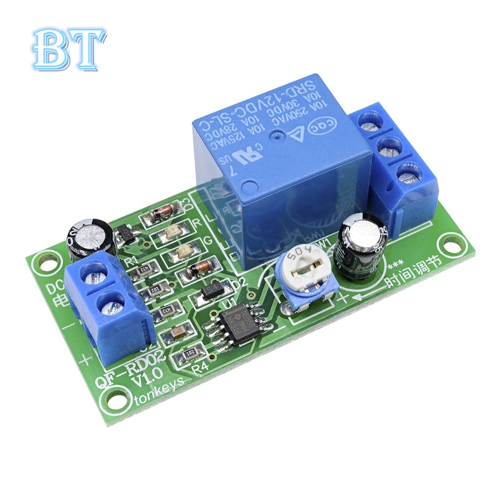 Mô đun rơ le điều chỉnh thời gian kích hoạt trễ DC12V 0-60 NE555