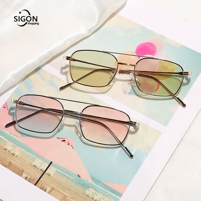 Kính Mát Tròng Màu Vàng Chống Tia UV Thời Trang Cho Cả Nam Và Nữ