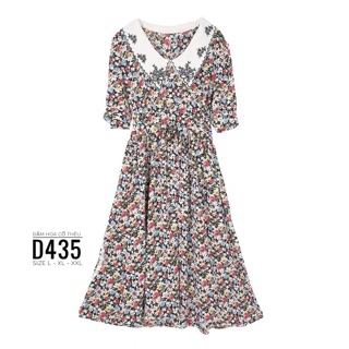 Bigsize Đầm hoa cổ thêu D435