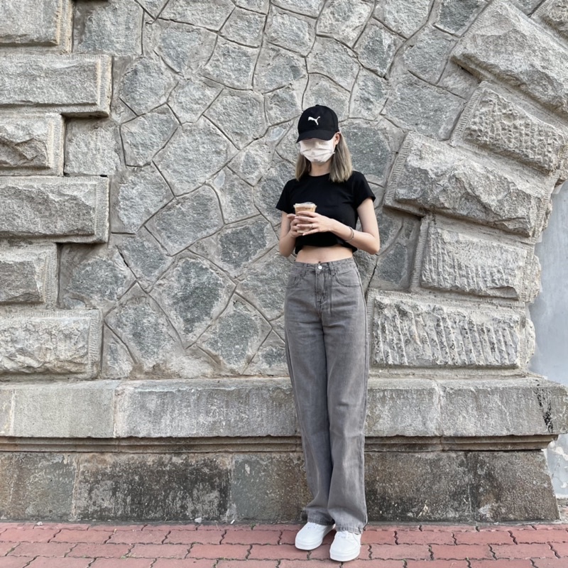 QUẦN JEANS ỐNG SUÔNG MÀU XÁM 5125 janetclothingjean