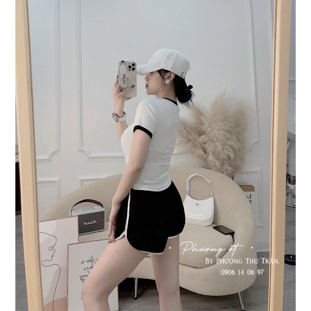 [ẢNH THẬT+VIDEO] Set thể thao nữ cotton pha viền mix quần vạt | BigBuy360 - bigbuy360.vn