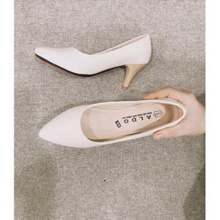 [Mã FAMANU84 giảm 10% đơn 0đ] Giày cao gót thời trang (GÓT NHỌN ) màu KEM có hình thật | MA C1