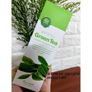 Sữa rửa mặt Pure mind Premium Green Tea Cleansing Foam 100ml