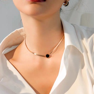 Phong Cách Mỹ Châu Âu {Tình Yêu Vĩnh Cửu} Vòng Cổ Số La Mã Nữ Thép Titan 18K Hoa Hồng Mạ Vàng Vòng Cổ Xương Đòn Dây Chuyền Trang Sức Hàn Quốc Quà Tặng Ngày Lễ Tình Nhân Trung Quốc Quà Tặng Vòng Cổ Bạn Gái