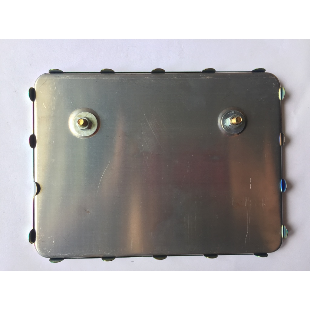 Khung Biển Số Xe Máy Inox Full Bộ Bao Gồm Khung Viền, Miếng Kính Mica Và Hộp Pát Gắn Inox