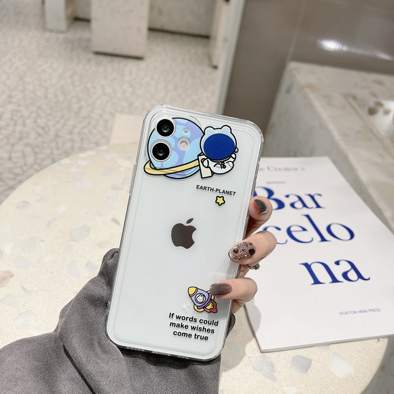 Ốp điện thoại silicon họa tiết hình phi hành gia cho iPhone 11 Pro Max X Xr Xs Max 7 8 Plus Se 2020 12 pro max 12 mini 13 pro max 13 mini | BigBuy360 - bigbuy360.vn