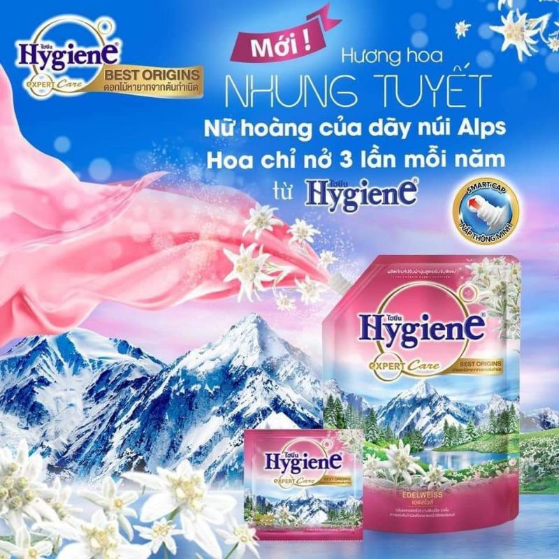 Nước xả vải Hygiene Đủ 1150ml của Thái Lan - màu HỒNG NÚI