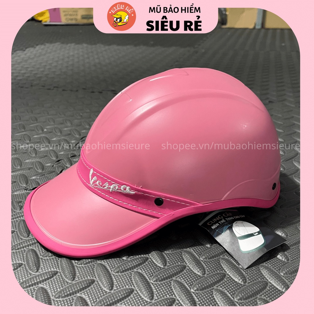 Nón bảo hiểm lưỡi trai Vespa cao cấp, Mũ bảo hiểm nón kết cá tính và sang trọng dành cho cả nam và nữ