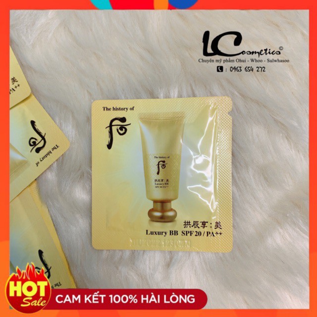 {Hàng chính hãng}  Kem nền trang điểm Whoo Luxury Bb Cream siêu che khuyết, siêu mịn đẹp gói 1ml