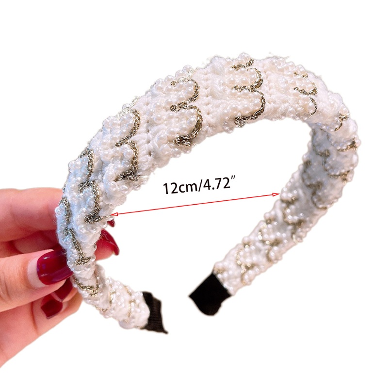 Băng Đô Cài Tóc Đính Ngọc Trai Giả Phong Cách Retro Dành Cho Nữ