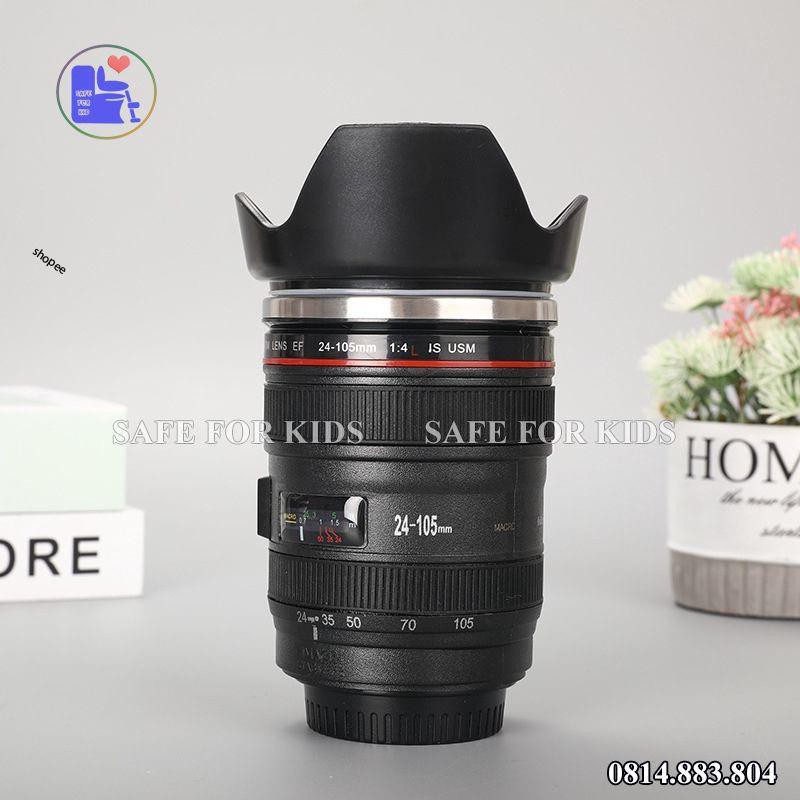 Cốc Giữ Nhiệt Cà Phê Tự Động Khuấy Hình Ống Kính Lens Máy Ảnh