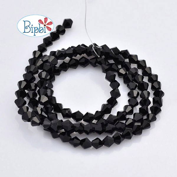 Pha lê Trung Quốc đen 4mm (1 dây)