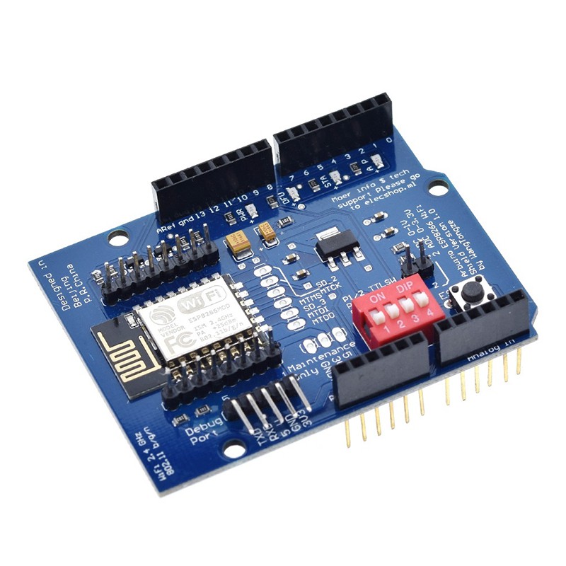 Bảng phát triển lá chắn không dây ESP8266 ESP-12E UART WIFI cho Mô-đun bảng mạch Arduino UNO R3