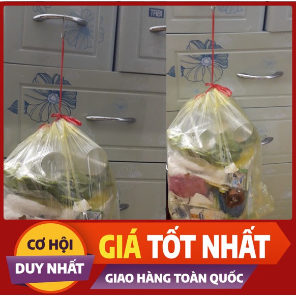 [SALE TẾT] ComBo 3 - Bao Đựng Rác Có Quai Xách Khác Màu: Hồng, Xanh Dương, Xanh Lá, Tím - Chất PE Bền Dai Khó Rách