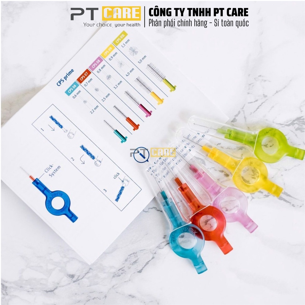 PT CARE | Bộ Bàn Chải Kẽ Răng Curaprox Mixed Set CPS 150 Thụy Sĩ Dành Cho Răng Niềng Chỉnh Nha