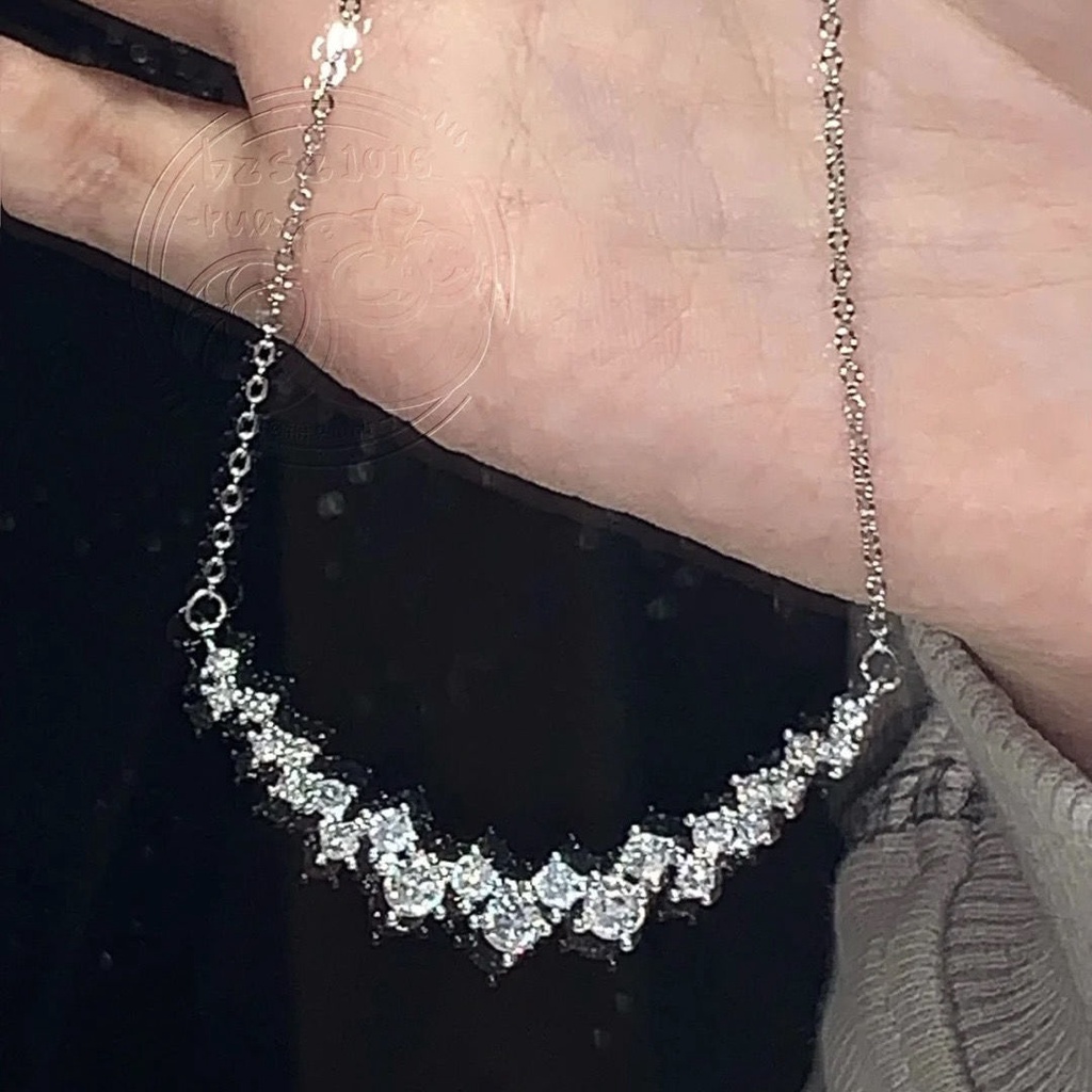 Phụ Kiện Tóc Tua Rua Phong Cách Mới OXYG3N | Dây Chuyền Mạ Bạc 925 Mặt Hình Thiên Hà Đính Đá Sang Trọng Cho Nữ