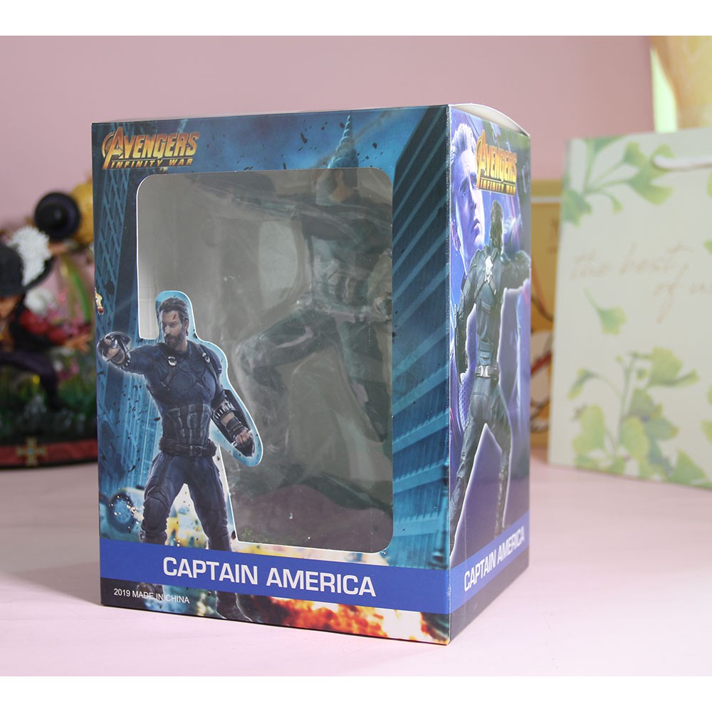 Mô hình tượng Cap râu, Captain America Infinity war tỉ lệ 1/10 cao 23cm