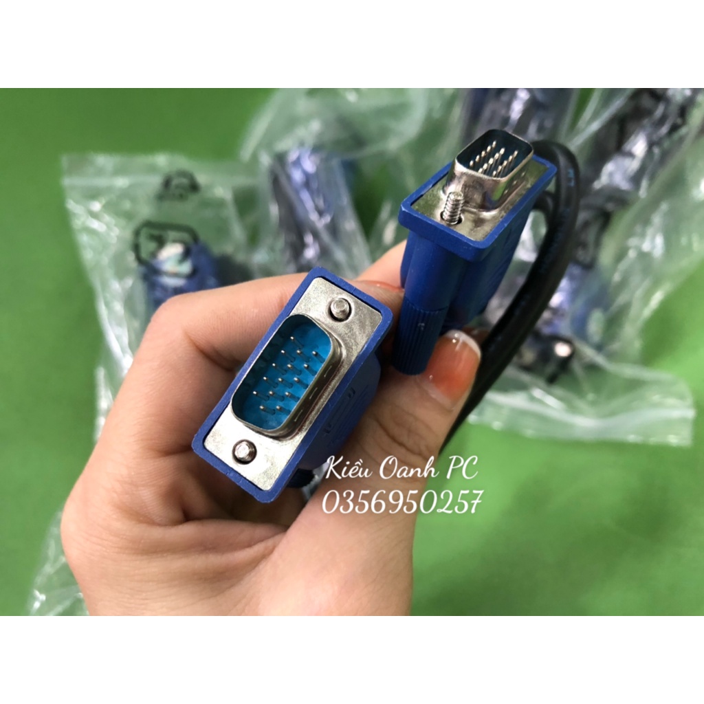Cáp VGA, Dây VGA 1,5M Xanh Zin chống nhiễu - Cách phân biết hàng Real/Fake - Cáp Xịn Bóc Màn Hình Mới