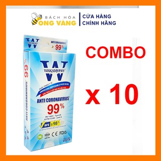 Khẩu Trang Wakamono Việt Nam Chính Hãng 4 Lớp Hộp 10 Cái Người Lớn