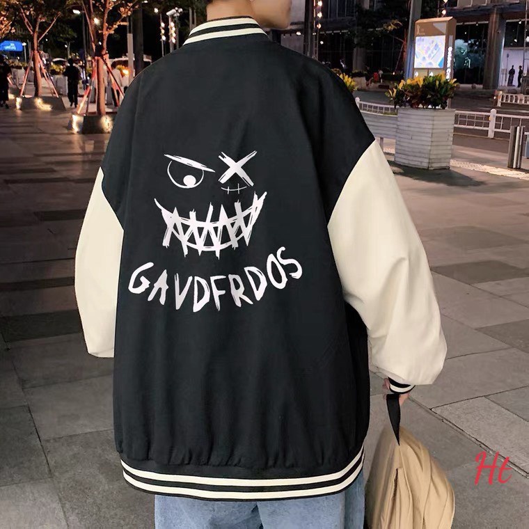 Áo Bomber Gió phối Quỷ GAV Chất liệu: gió lì mịn, cúc bấm sịn sò màu: thân đen, thân trắng Form mặc thoa