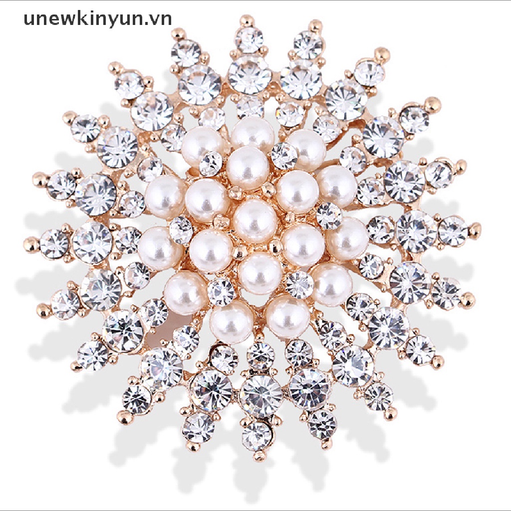 Ghim Cài Áo Hình Hoa Đính Ngọc Trai Nhân Tạo Thời Trang Cho Nữ