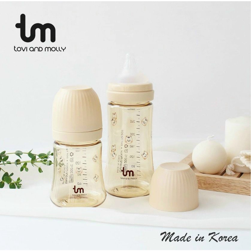 Bình sữa, bình hút PPSU Tovi and Molly Hàn Quốc cho bé 180ml và 280ml