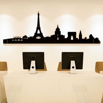 Tranh dán tường mica 3d decor khổ lớn thành phố tối giản hiện đại Nhiều Size - EPeBen