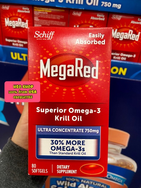 VIÊN UỐNG DẦU TÔM SCHIFF® MEGARED® SUPERIOR KRILL OIL 750mg