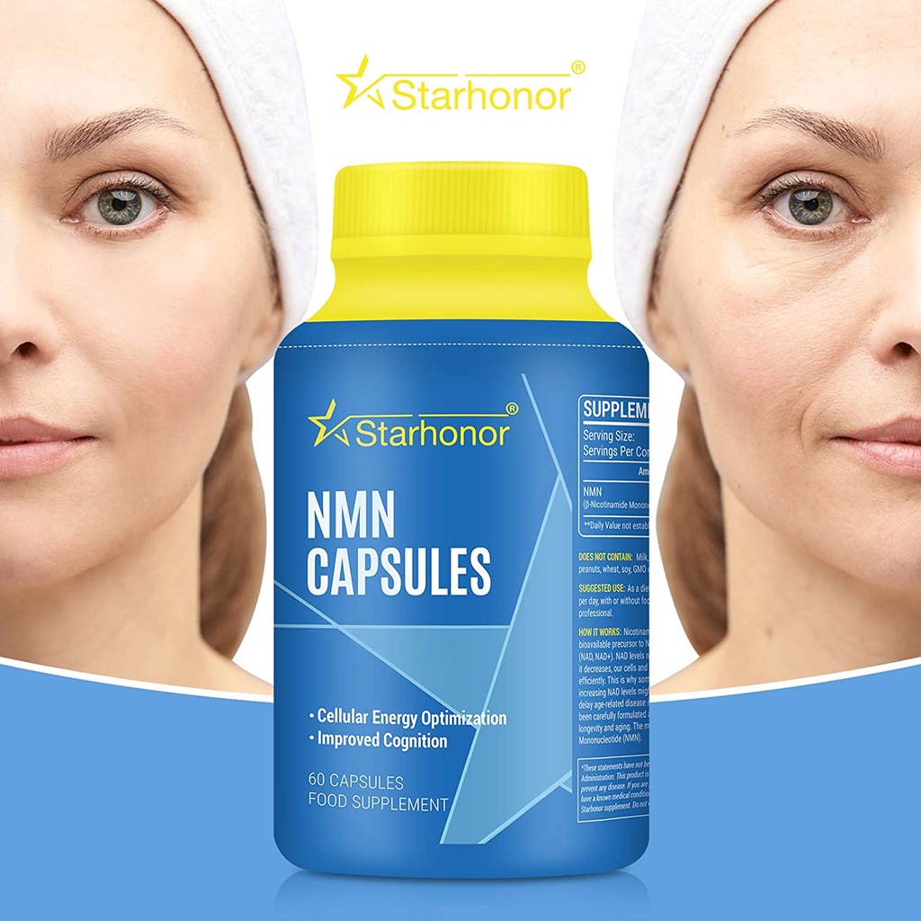 Viên NMN 500mg Starhonor chống lão hóa, sửa chữa tế bào Nicotinamide mononucleotide
