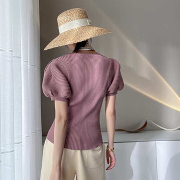 Áo thun SUXI tay phồng ngắn đơn giản dành cho nữ